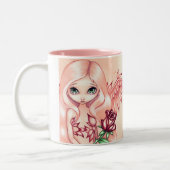 2 Couleurs "Pâlissez" la tasse rose (Gauche)