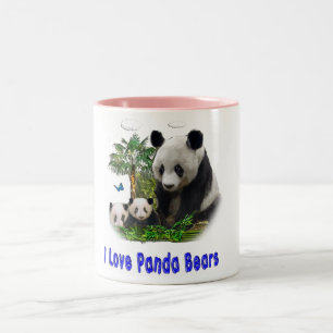 2 Couleurs Panda Porte une tasse de café à deux tons