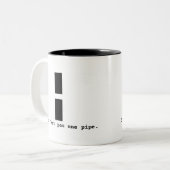 2 Couleurs Pas une tasse de tuyau (Devant gauche)