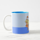 2 Couleurs Pêcheur bleu tasse à deux tons (Gauche)