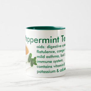 2 Couleurs Peppermenthe Tasse de thé