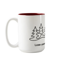 Perdez-vous, trouvez la tasse de design de randonn
