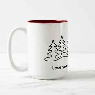 2 Couleurs Perdez-vous, trouvez la tasse de design de randonn