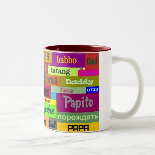 2 Couleurs Père dans toute tasse de langue (Droit)