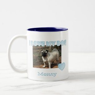 2 Couleurs Personnalisé : J'aime ma tasse de chien