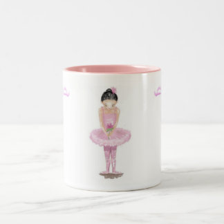 2 Couleurs Petite ballerine dans la tasse rose de