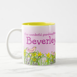 2 Couleurs Petite-fille "votre" tasse blonde nommée