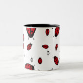 2 Couleurs Petite tasse de blanc de coccinelles (Centre)
