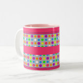 2 Couleurs Petite tasse lumineuse de points (Devant gauche)
