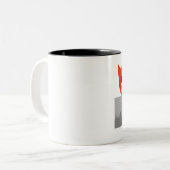 2 Couleurs Petite tasse rouge foncée de capuchon (Devant gauche)