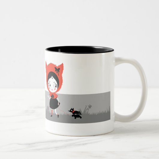 2 Couleurs Petite tasse rouge foncée de capuchon (Droit)
