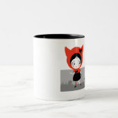 2 Couleurs Petite tasse rouge foncée de capuchon (Centre)