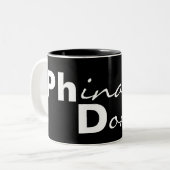 2 Couleurs Phinally fait ! Ph.D. Tasse d'obtention du diplôme (Devant gauche)