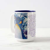 2 Couleurs Pingouin tasse 15oz pour deb (Devant gauche)