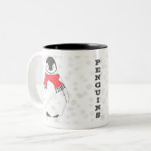 2 Couleurs PINGOUINS DANS la tasse de NEIGE (Devant gauche)