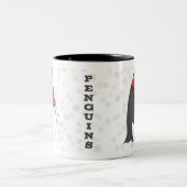 2 Couleurs PINGOUINS DANS la tasse de NEIGE (Centre)