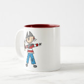 2 Couleurs Pirate avec la tasse d'épée (Devant gauche)