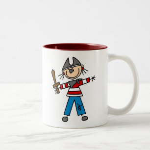 2 Couleurs Pirate avec la tasse d'épée
