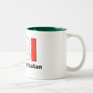 2 Couleurs Pleine Blooded grande tasse italienne de papa de