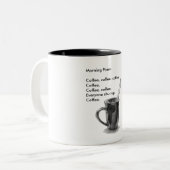 2 Couleurs Poème de café, humour, café d'amour, tasse au (Devant gauche)