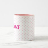 2 Couleurs Pois rose blanc d'EMMA de ♥ de TASSE de ♥ girly (Centre)
