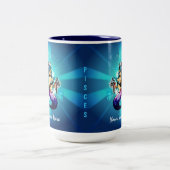 2 Couleurs Poissons ajoutent votre tasse nommée (Centre)