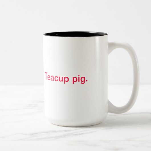 2 Couleurs Porc de tasse de thé (Droit)