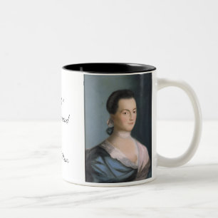 2 Couleurs Portrait d'Abigaïl Adams et tasse de citation