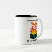 2 Couleurs Poubelle Phoenix tasse (Devant droit)