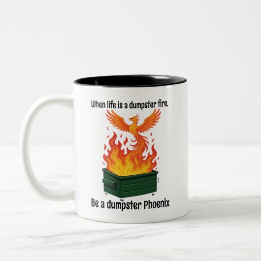 2 Couleurs Poubelle Phoenix tasse (Gauche)