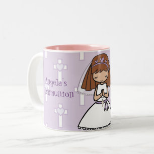 2 Couleurs Première tasse personnalisée de nom de fille de