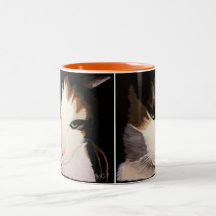 "Priscilla" la tasse de chat de calicot