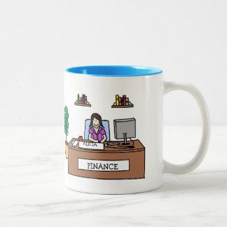 2 Couleurs Professionnel de finances - tasse faite sur
