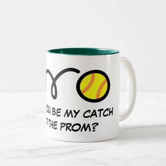 2 Couleurs Promposal à softball ou cadeau de tasse à café hoc (Devant droit)