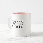 2 Couleurs "Prosecco dans une tasse", tasse drôle (Devant gauche)