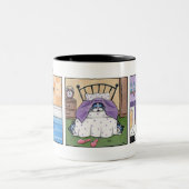 2 Couleurs Quand attaque d'araignées - tasse de chat (Centre)