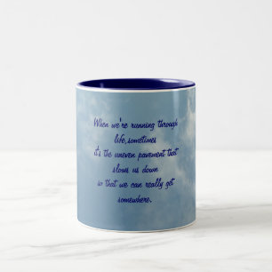 2 Couleurs Quand nous courons par la tasse de la vie…