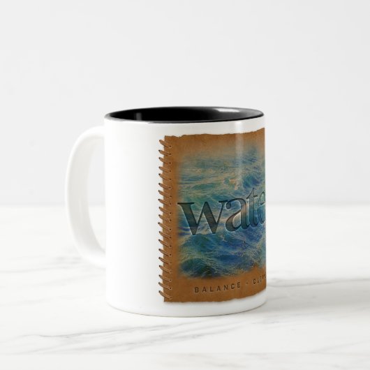 2 Couleurs Quatre Éléments - Eau - Tasse à Café (Devant gauche)