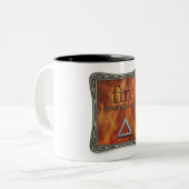 2 Couleurs Quatre Éléments - Feu - Tasse à Café (Devant gauche)