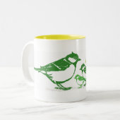 2 Couleurs Quatre la tasse d'oiseaux (Devant gauche)