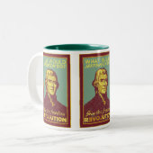 2 Couleurs Que Jefferson ferait-il ? Tasse (Devant gauche)