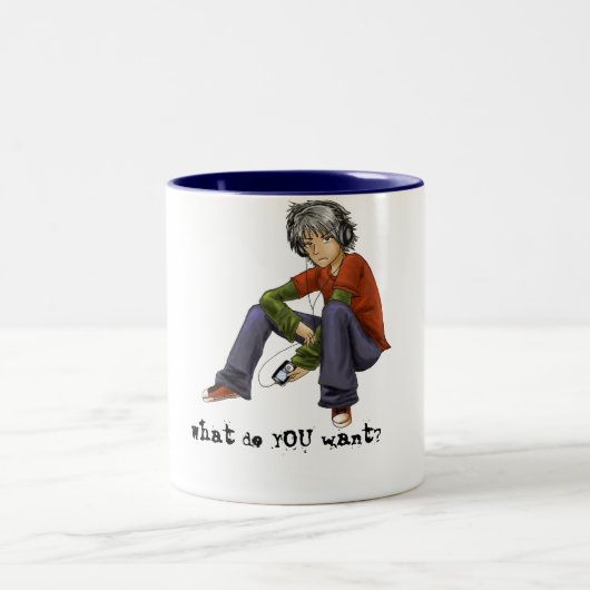 2 Couleurs Que voulez-vous ? Tasse de café (Centre)