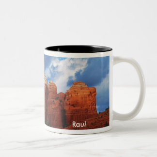 2 Couleurs Raul sur la tasse de roche de pot de café