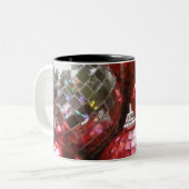 2 Couleurs Red Baubles tasse à deux tons (Devant gauche)