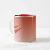 2 Couleurs Red Chili Peppers rouge tasse à deux tons (Devant gauche)