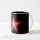2 Couleurs Red Star tasse à deux tons noir (Devant droit)
