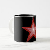 2 Couleurs Red Star tasse à deux tons noir (Devant gauche)