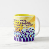 2 Couleurs Réjouissez-vous la tasse (Devant droit)