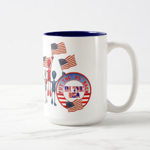 2 Couleurs Remettez les USA dans la tasse des Etats-Unis