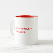 2 Couleurs République de la Pologne de tasse de la Pologne (Devant gauche)